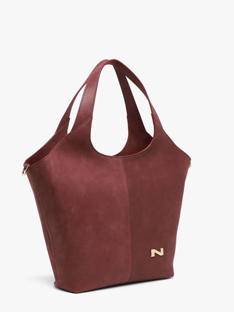 Nubuck Leather Prague Shoulder Bag Nathan baume Red riverside 2NG other view 1