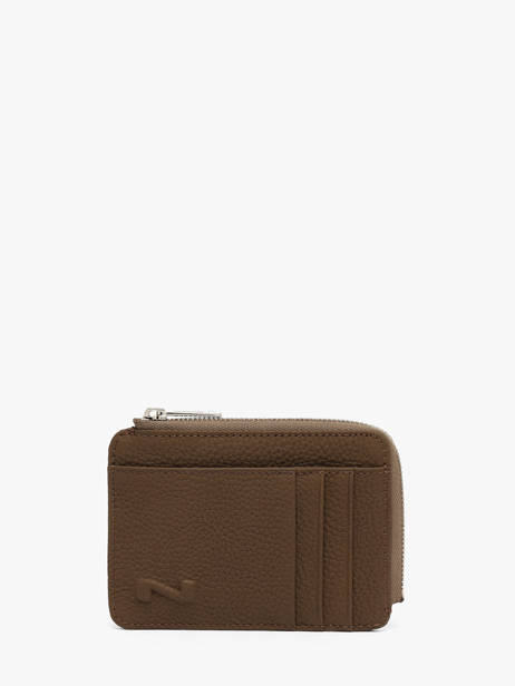 Leather Original N Coin Purse With Card Slots Nathan baume Brown original n 217N