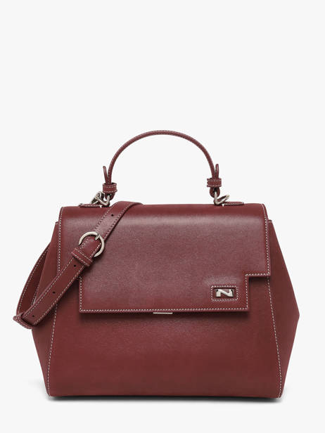 Nubuck Leather Louise Top-handle Bag Nathan baume Red dynasty 1NG