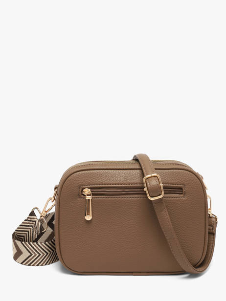 Sac Bandoulière Grained Flora & co Beige grained F6967OR vue secondaire 3