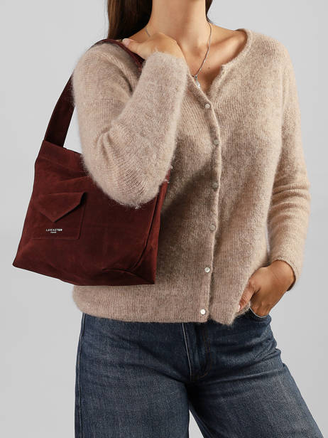 Shoulder Bag Suedine Kba Lancaster Red suedine kba 60 other view 1