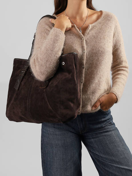 Shoulder Bag Vintage Leather Mila louise Brown vintage 3908V other view 1