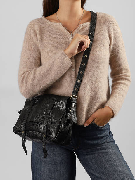 Shoulder Bag Vintage Leather Mila louise Black vintage 3917E1 other view 1