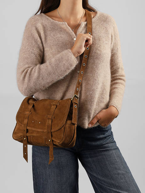 Shoulder Bag Vintage Leather Mila louise Brown vintage 3917V other view 1