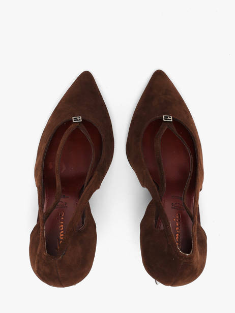 Escarpins à Talon En Cuir Tamaris Marron accessoires 47 vue secondaire 3