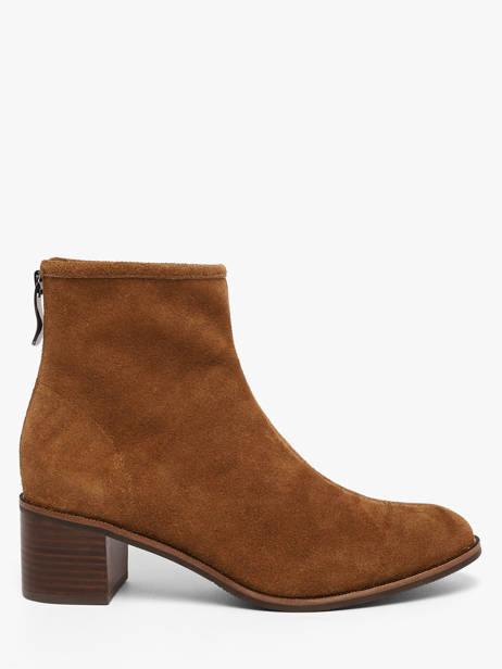 Heeled Boots In Leather Mam'zelle Brown women CSIUY53