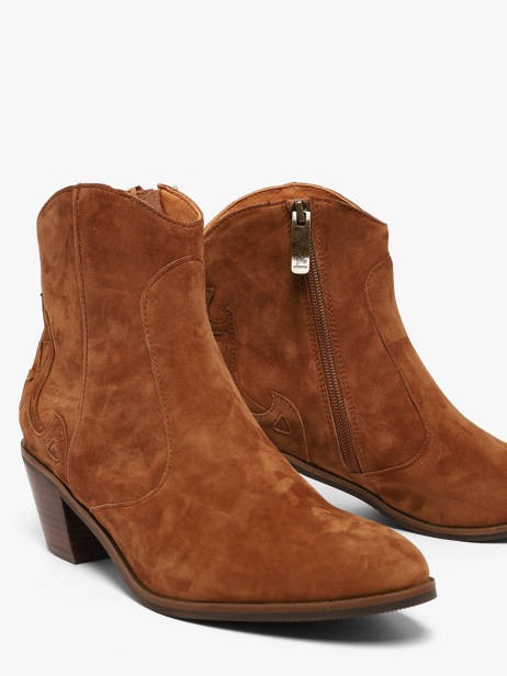 Heeled Boots In Leather Mam'zelle Brown women CSGGF41 other view 1