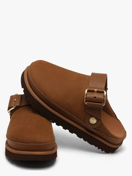 Slippers With Straps In Leather Ugg Brown women 1169590 other view 2