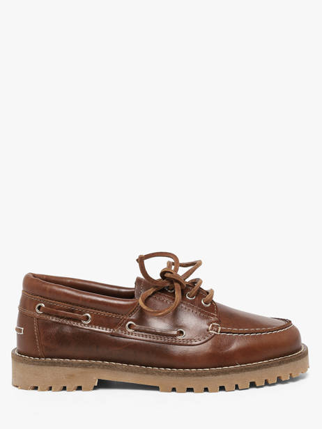 Boat Shoes In Leather Pavement Brown women 24324052