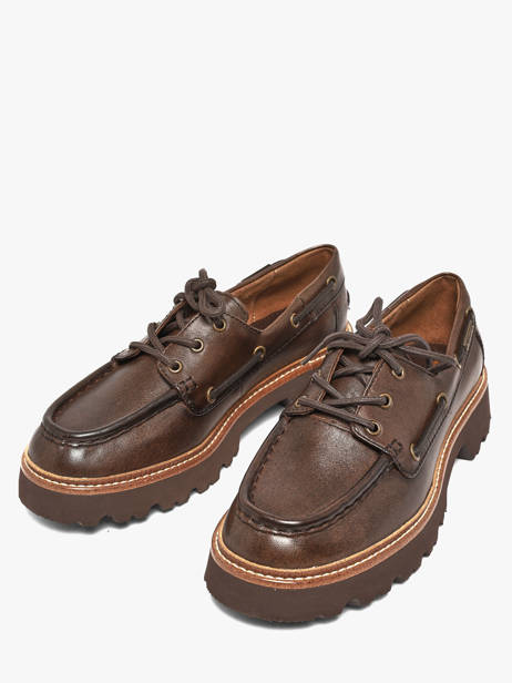 Chaussures Derbies En Cuir Tamaris Marron accessoires 47 vue secondaire 1