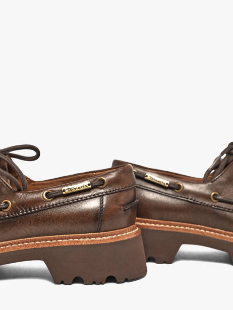 Chaussures Derbies En Cuir Tamaris Marron accessoires 47 vue secondaire 2