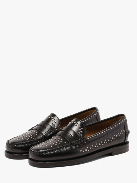Mocassins En Cuir Sebago Noir women 78118KW vue secondaire 1