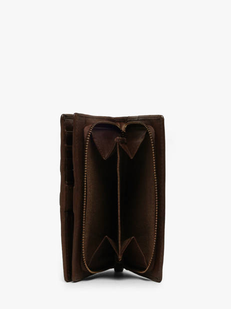 Wallet Leather Biba Brown heritage ELK3L other view 2