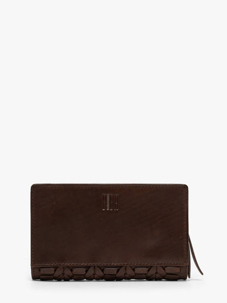 Wallet Leather Biba Brown heritage ELK3L other view 3