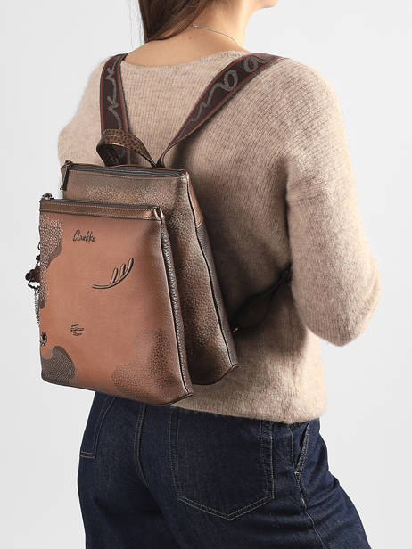 Backpack Anekke Brown voyage 43825311 other view 1
