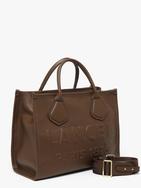 Cabas Zippé M Jour Cuir Lancel Marron jour A12996 vue secondaire 1