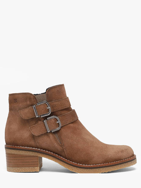 Heeled Boots In Leather Dorking Beige women CA