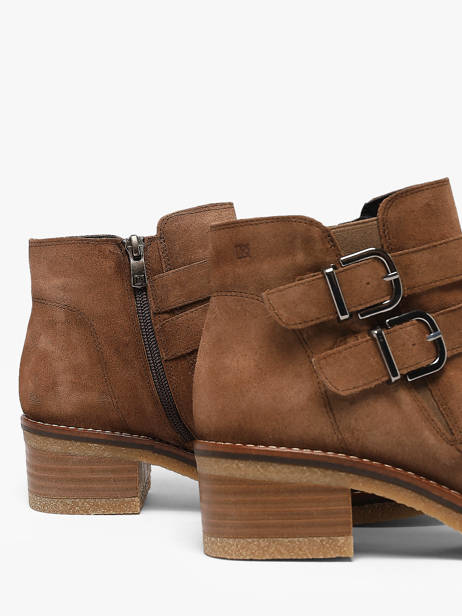 Heeled Boots In Leather Dorking Beige women CA other view 2