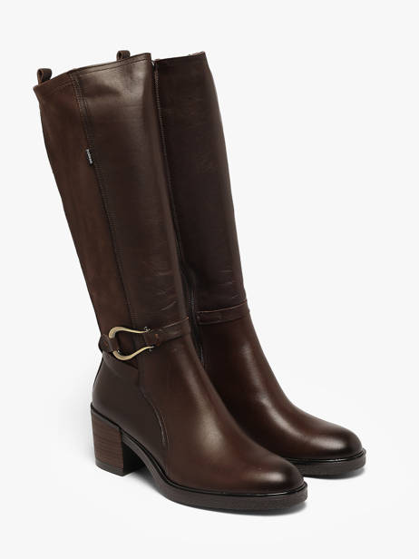 Heeled Boots In Leather Dorking Brown women SK other view 1
