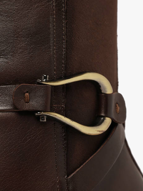 Heeled Boots In Leather Dorking Brown women SK other view 3