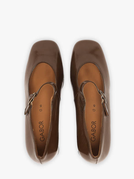 Heeled Pumps In Leather Gabor Brown women 3 other view 3