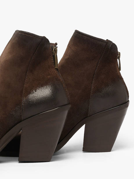 Heeled Santiago Boots In Leather Metisse Brown women XD2416 other view 2