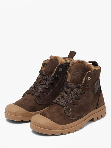 Winter Boots In Leather Palladium Brown women 94979249 other view 1