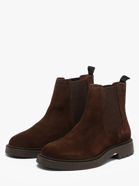 Chelsea Boots In Leather Tommy hilfiger Brown men 5952GT6 other view 1