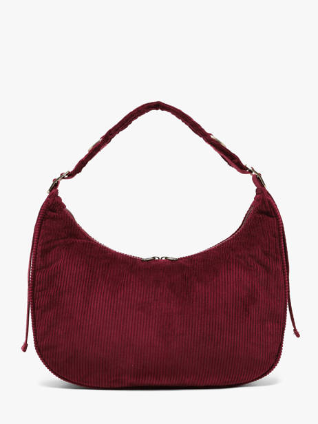 Sac Porté épaule Velours Velours Côtelé Hindbag Rouge velours V vue secondaire 3