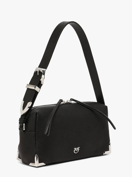 Leather Bauletto Shoulder Bag Pinko Black love bag soft 6761A3CX other view 2