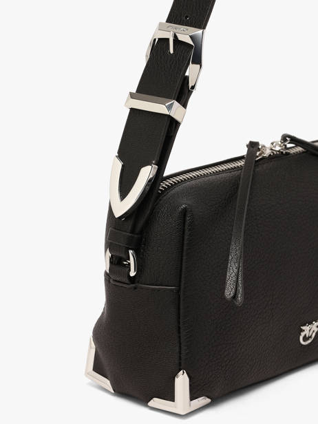 Leather Bauletto Shoulder Bag Pinko Black love bag soft 6761A3CX other view 3