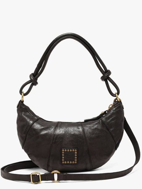 Shoulder Bag Kura Leather Campomaggi Black kura 45570ND other view 4