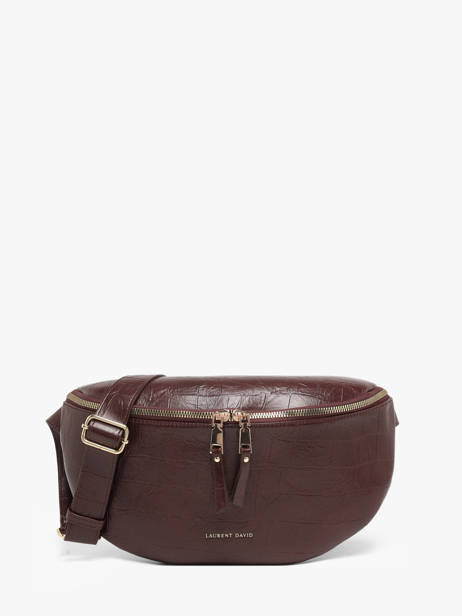 Belt Bag Lauren With Croc Effect Laurent david Red ld bags 901