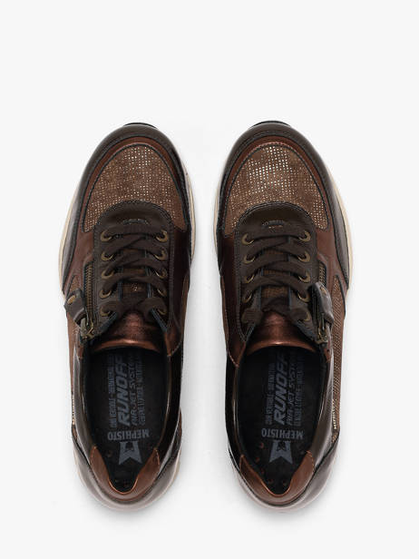 Sneakers In Leather Mephisto Brown women P5150396 other view 3