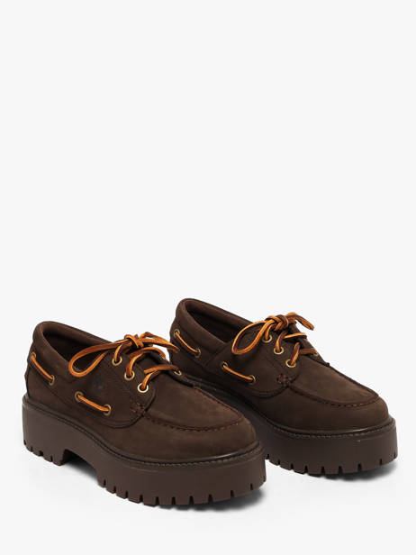 Platform Boat Shoes In Leather Timberland Brown women 2GVFW071 other view 1