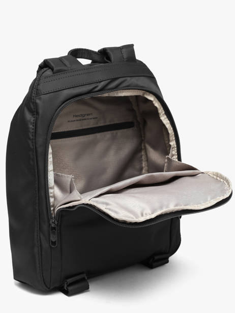 Large Vogue Backpack In Recycled Polyester Hedgren Black inner city upgrade HIC11L other view 2