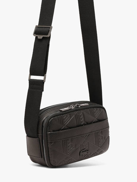 Crossbody Bag Lacoste Black megagrain NH5401GB other view 1