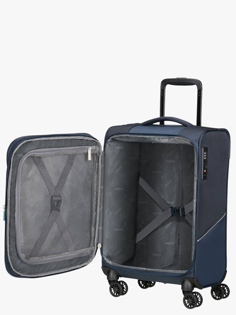 Expandable Cabin Luggage American tourister Blue summerride 156991 other view 4