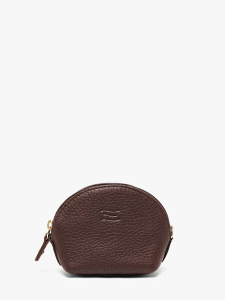 Leather Caviar Coin Purse Crinkles Brown caviar 14026