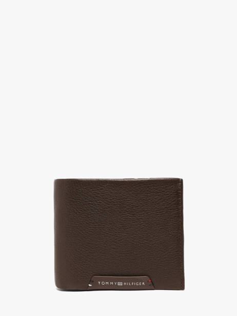 Wallet Leather Tommy hilfiger Brown corporate AM14780