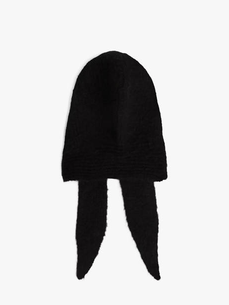 Knitted Hood With Monogram Logo Tommy hilfiger Black elevated chic AW19292 other view 3