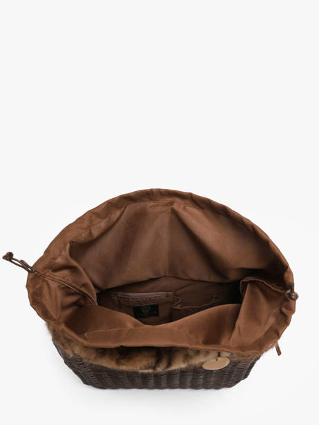 Medium Doudou Basket Bag Leopard Le voyage en panier Brown doudou M other view 3