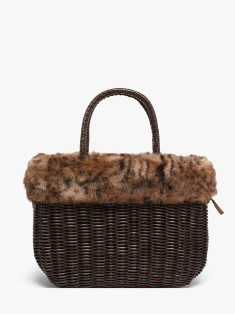 Medium Doudou Basket Bag Leopard Le voyage en panier Brown doudou M other view 4