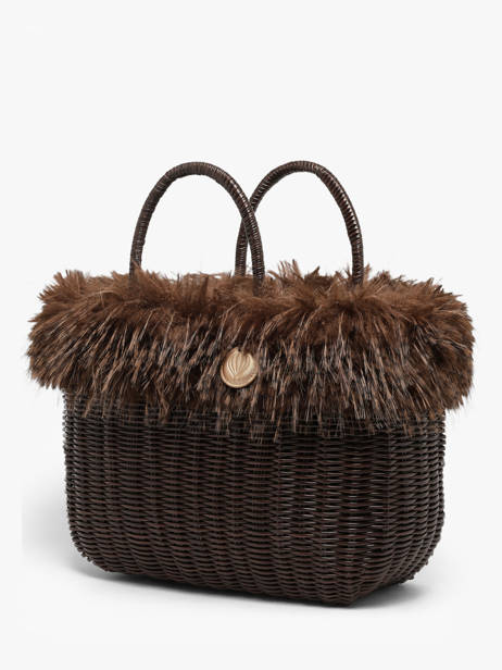 Large Doudou Basket Bag Partridge Effect Le voyage en panier Brown doudou L other view 2