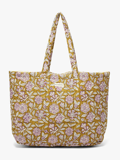 A4 Size Shoulder Bag Carthage Cotton Byzantine Green cabas CAR