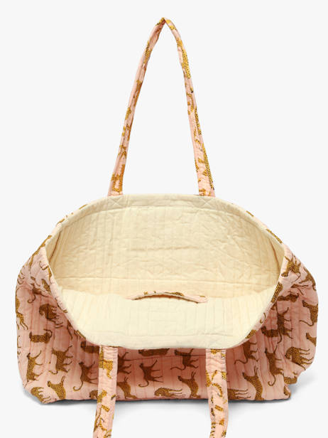 A4 Size Shoulder Bag Fauve Cotton Byzantine Multicolor cabas FAU other view 3