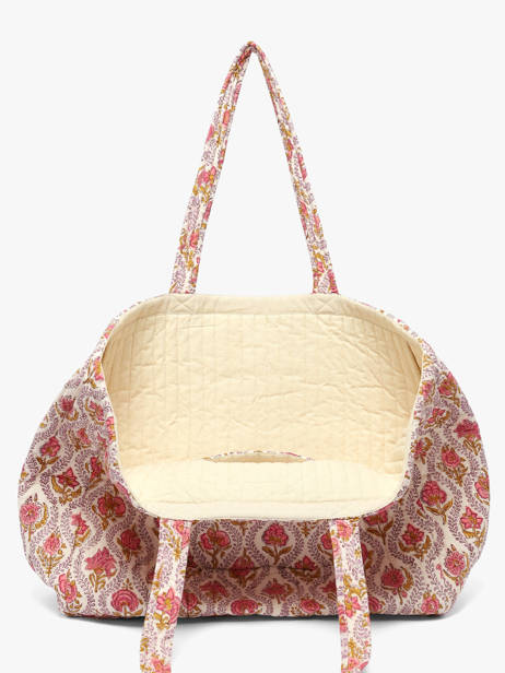 A4 Size Shoulder Bag Éphèse Cotton Byzantine Multicolor cabas EPH other view 3