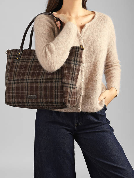 Shoulder Bag Taylor With Tartan Print Laurent david Brown ld bags 135 other view 1