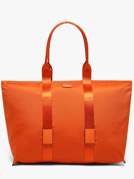 Large Tote Bag Mistral Rollable Nylon And Leather Lancel Orange mistral A13996