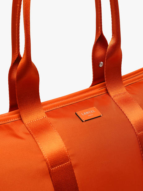 Large Tote Bag Mistral Rollable Nylon And Leather Lancel Orange mistral A13996 other view 2